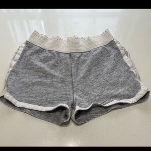 LULULEMON Athletica Heather Blue & Wht Trim Shorts